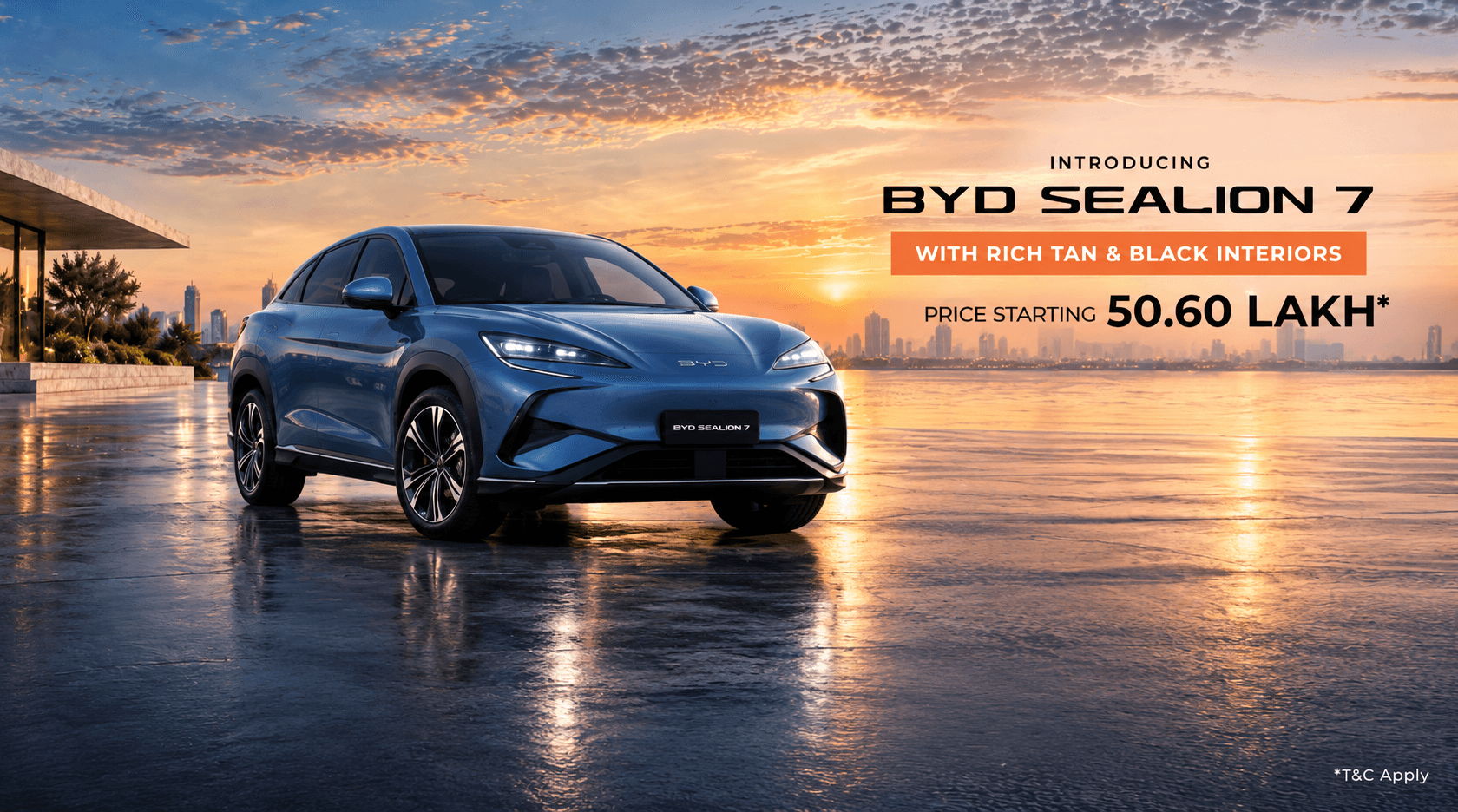 BYD SEALION 7 Festive Edition — Rich Tan & Black Interiors, price starting ₹50.60 Lakh